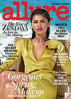 allure magazine with zendaya on the cover
